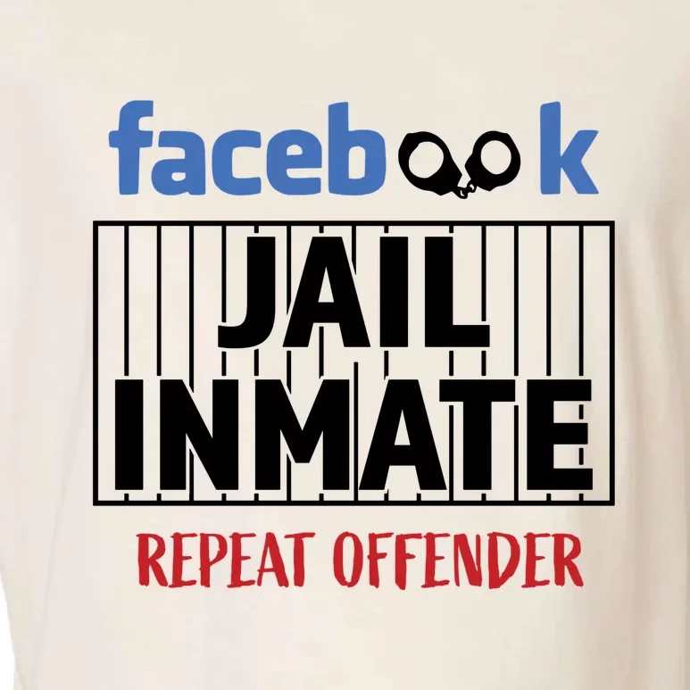 Repeat Offender Facebook Jail Inmate Sarcasm Funny Garment-Dyed Women's Muscle Tee