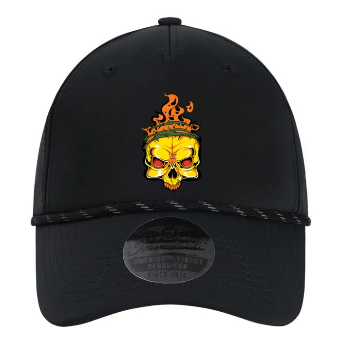 Rage Of Fire Faming Skull Creepy Skeleton Performance The Dyno Cap