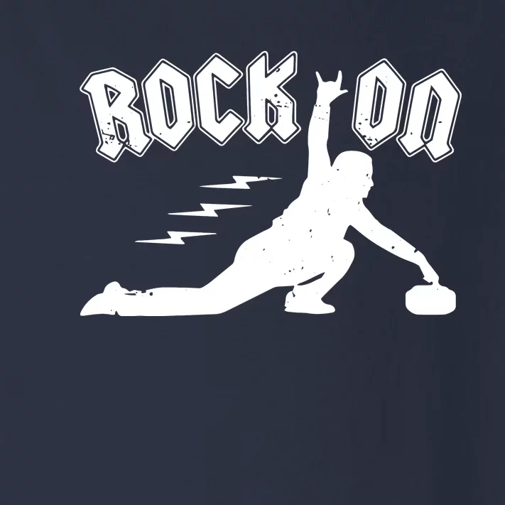 Rock On Funny Curling Winter Sports Rock N Roll Toddler Long Sleeve Shirt