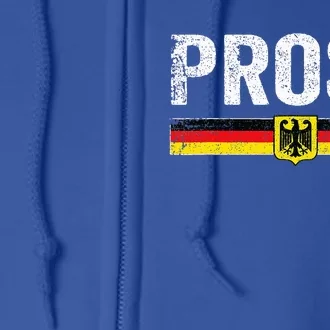 Retro Oktoberfest German Flag Prost Full Zip Hoodie