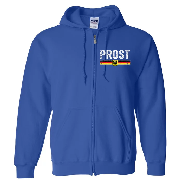 Retro Oktoberfest German Flag Prost Full Zip Hoodie