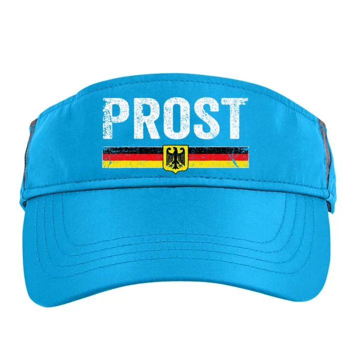 Retro Oktoberfest German Flag Prost Adult Drive Performance Visor