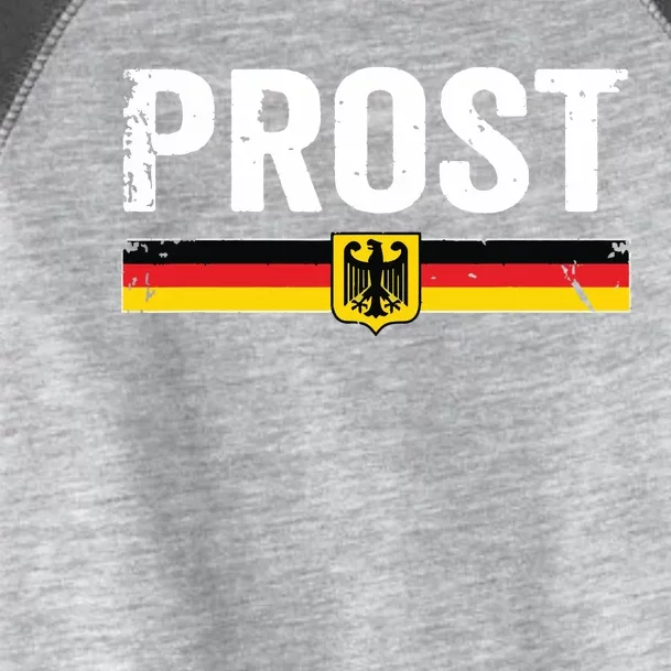 Retro Oktoberfest German Flag Prost Toddler Fine Jersey T-Shirt