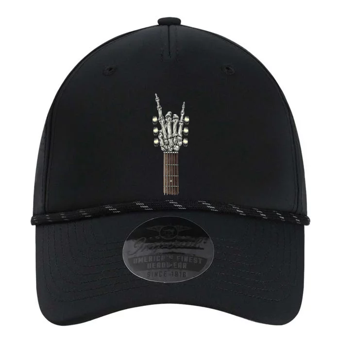 Rock On Guitar Neck Skeleton Hand Sign Rock & Roll Band Performance The Dyno Cap