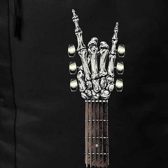 Rock On Guitar Neck With A Sweet Rock & Roll Skeleton Hand Daily Commute Backpack