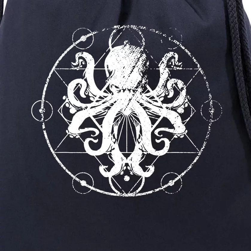 Retro Octopus Gift Drawstring Bag