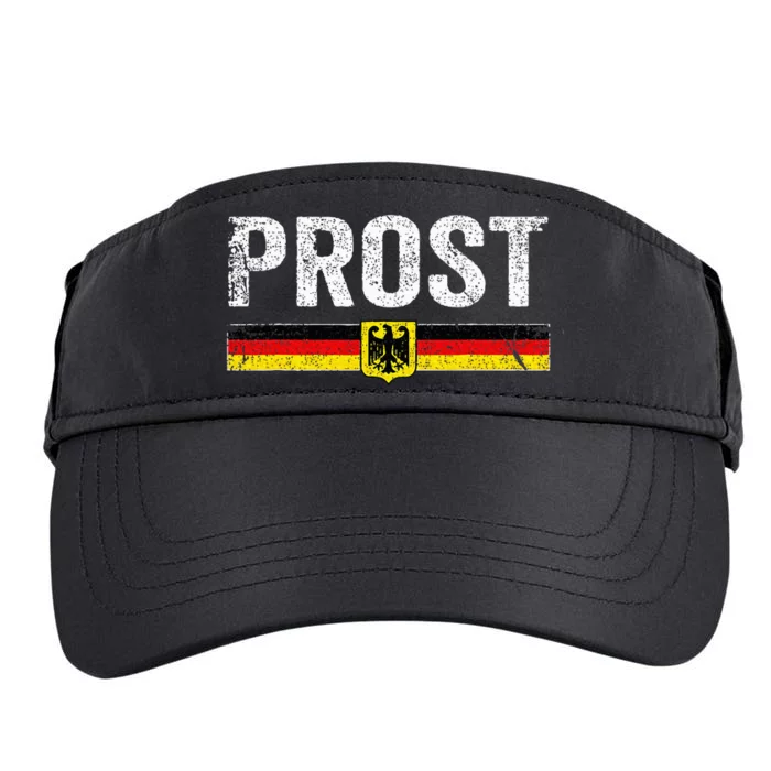 Retro Oktoberfest German Flag Prost Adult Drive Performance Visor