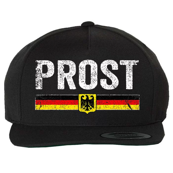 Retro Oktoberfest German Flag Prost Wool Snapback Cap