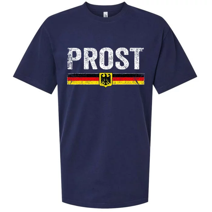 Retro Oktoberfest German Flag Prost Sueded Cloud Jersey T-Shirt