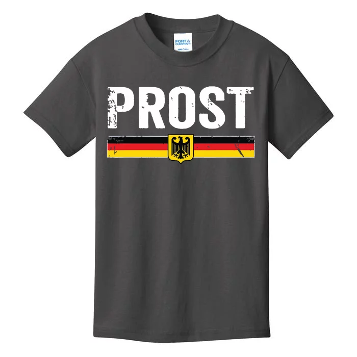 Retro Oktoberfest German Flag Prost Kids T-Shirt