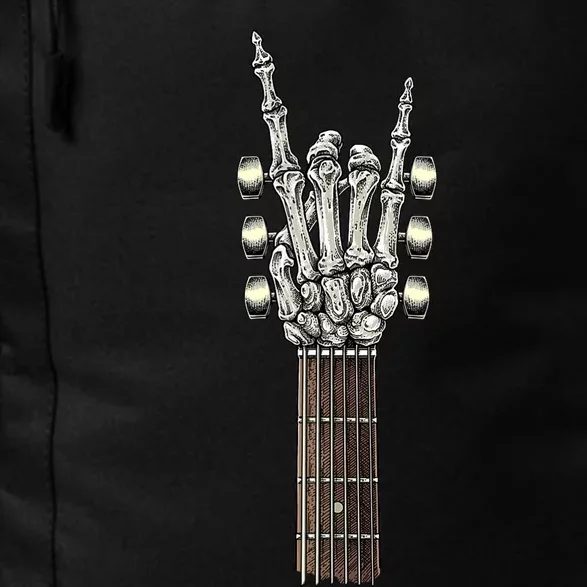 Rock On Guitar Neck With A Sweet Rock & Roll Skeleton Hand Daily Commute Backpack