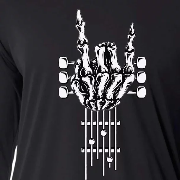 Rock On Guitar Neck Concert Band Tees Cooling Performance Long Sleeve Crew