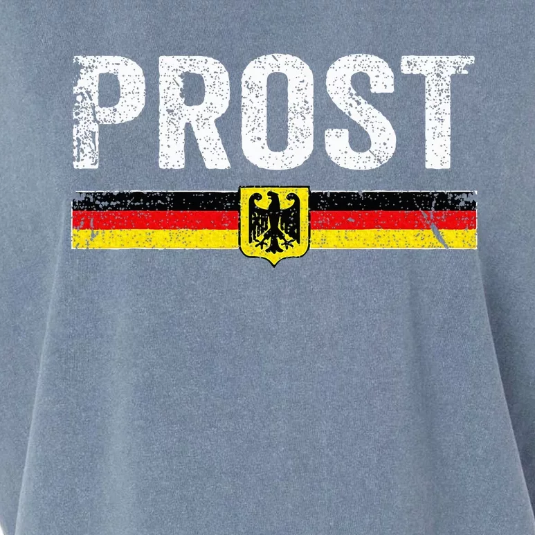 Retro Oktoberfest German Flag Prost Garment-Dyed Women's Muscle Tee