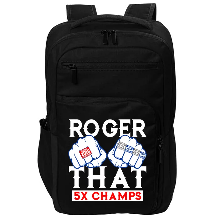 Roger That 5 Time World Champions Rings Impact Tech Backpack