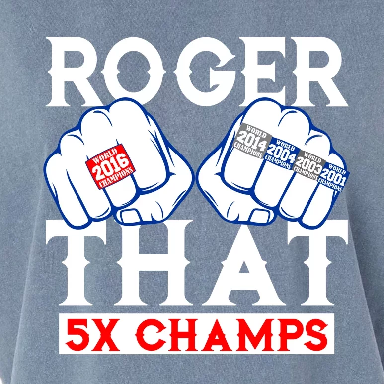 Roger That 5 Time World Champions Rings Garment-Dyed Women's Muscle Tee