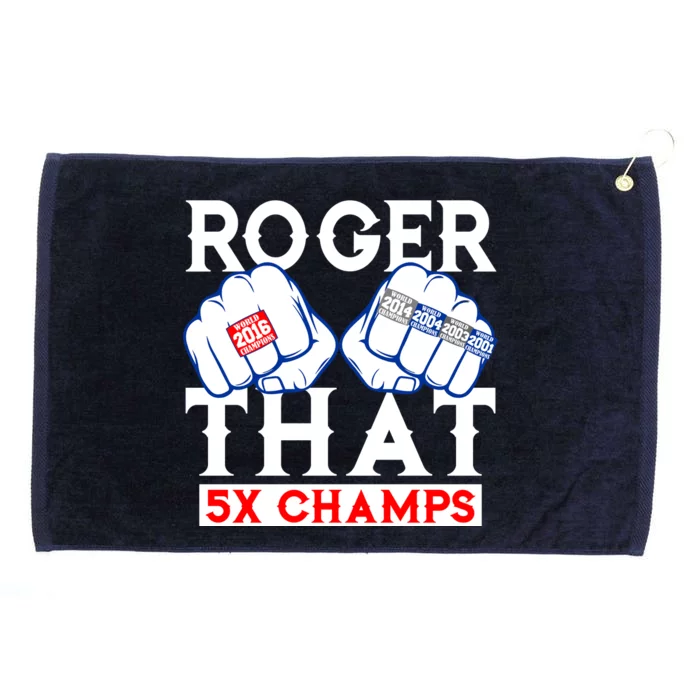 Roger That 5 Time World Champions Rings Grommeted Golf Towel