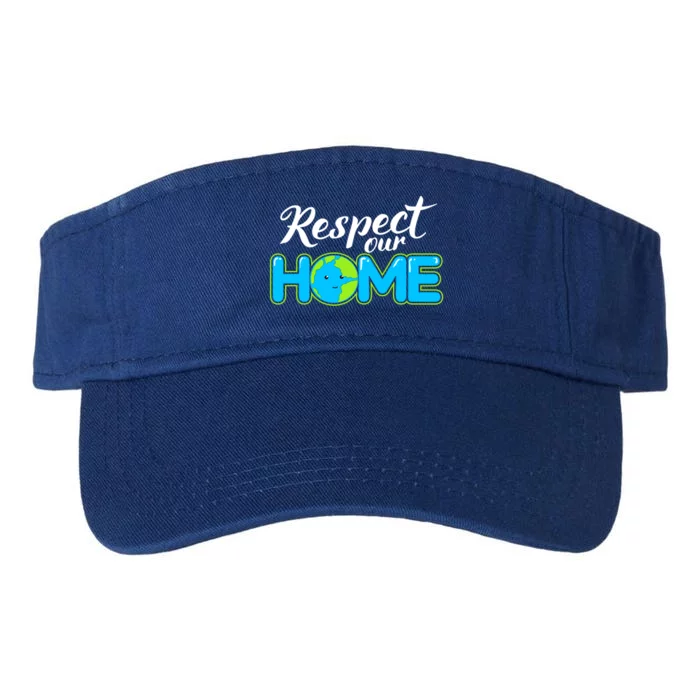 Respect Our Home Earth Day Gift Valucap Bio-Washed Visor