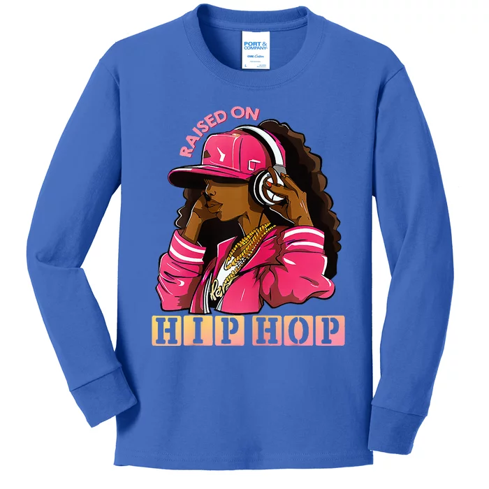 RAISED ON HIP HOP Fashion 50th Rap Anniversary Kids Long Sleeve Shirt