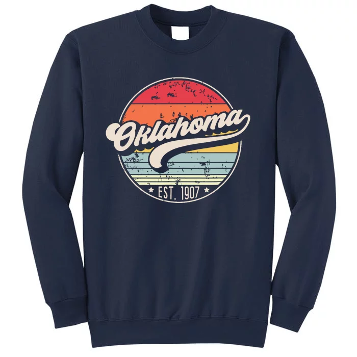 Retro Oklahoma Home State Ok Cool 70s Style Sunset Sweatshirt