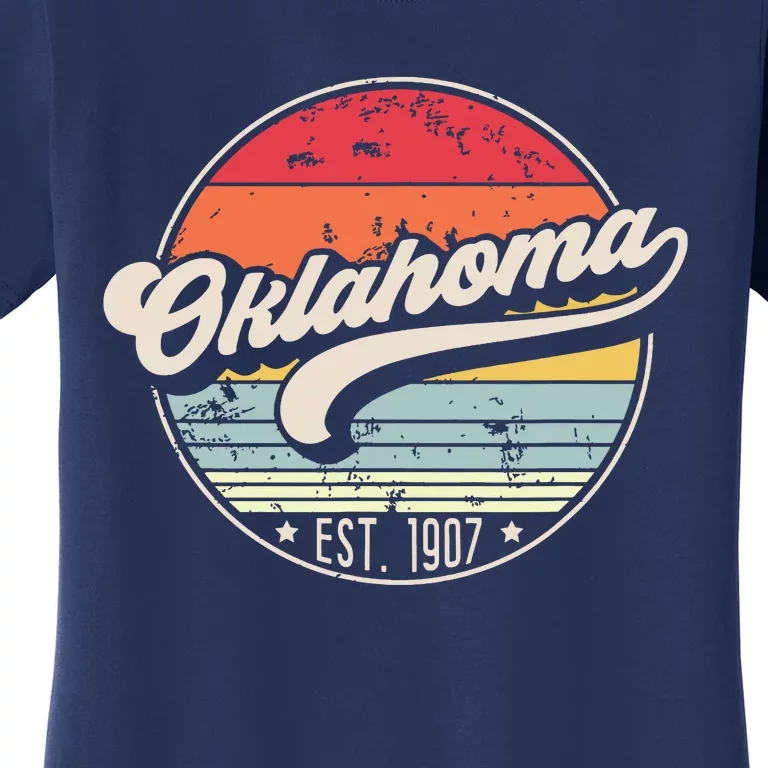 Retro Oklahoma Home State Ok Cool 70s Style Sunset Women's T-Shirt