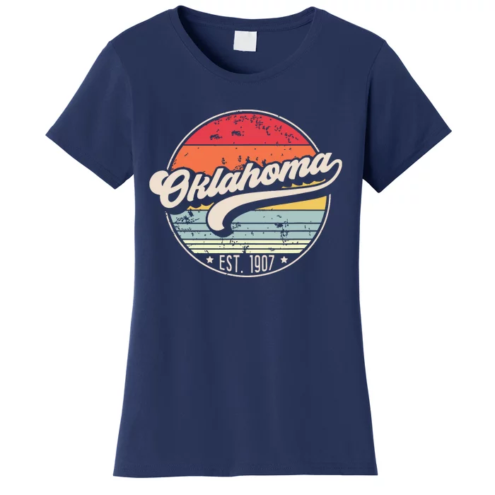 Retro Oklahoma Home State Ok Cool 70s Style Sunset Women's T-Shirt