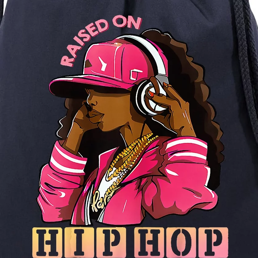 RAISED ON HIP HOP Fashion 50th Rap Anniversary Drawstring Bag