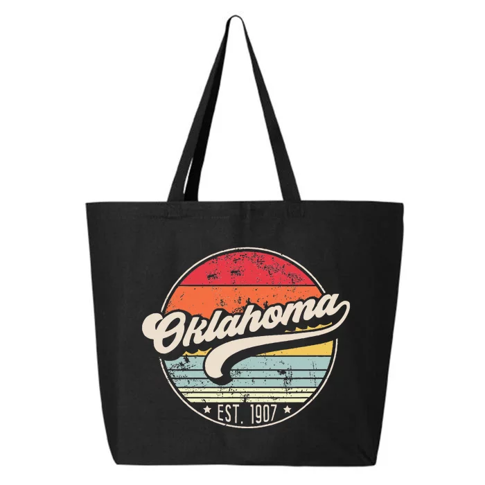 Retro Oklahoma Home State Ok Cool 70s Style 25L Jumbo Tote