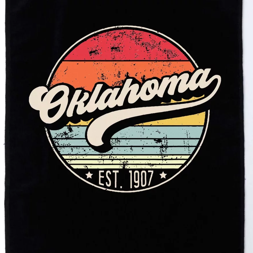 Retro Oklahoma Home State Ok Cool 70s Style Platinum Collection Golf Towel