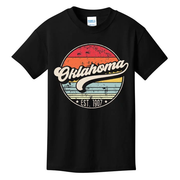 Retro Oklahoma Home State Ok Cool 70s Style Kids T-Shirt