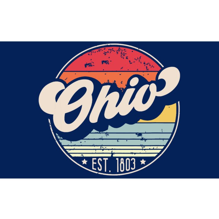 Retro Ohio Home State Oh Cool 70s Style Sunset Bumper Sticker