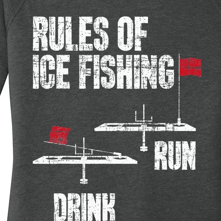 Rules Of Ice Fishing Ice Fisher Fisherman Women's Perfect Tri Tunic Long Sleeve Shirt