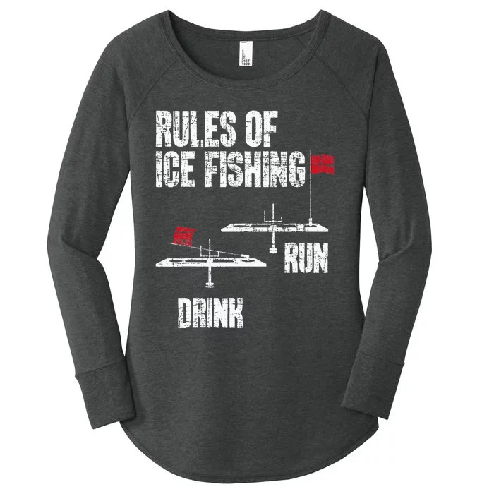 Rules Of Ice Fishing Ice Fisher Fisherman Women's Perfect Tri Tunic Long Sleeve Shirt