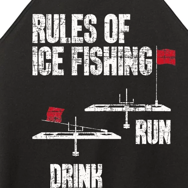 Rules Of Ice Fishing Ice Fisher Fisherman Women’s Perfect Tri Rocker Tank