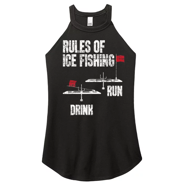 Rules Of Ice Fishing Ice Fisher Fisherman Women’s Perfect Tri Rocker Tank