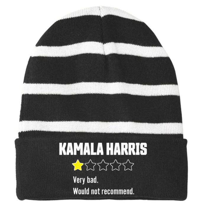 Review Of Kamala Very Bad 1 Star Striped Beanie with Solid Band