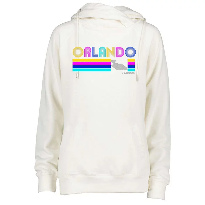 Retro Orlando Logo Womens Funnel Neck Pullover Hood