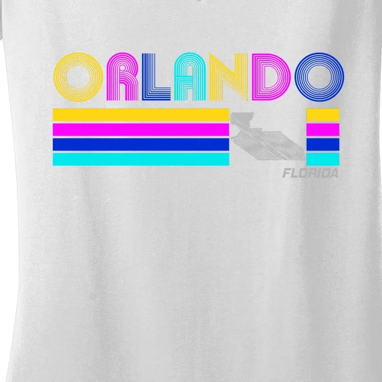 Retro Orlando Logo Women's V-Neck T-Shirt