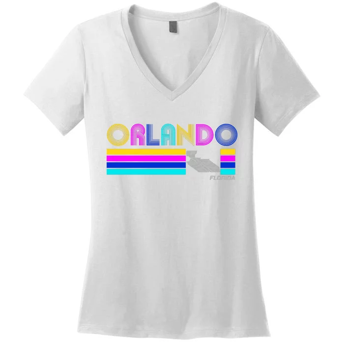 Retro Orlando Logo Women's V-Neck T-Shirt