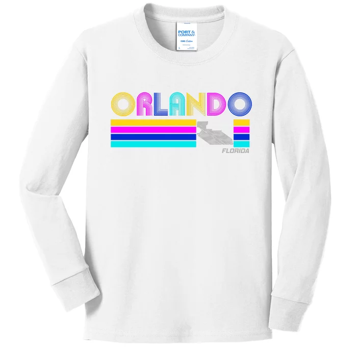 Retro Orlando Logo Kids Long Sleeve Shirt