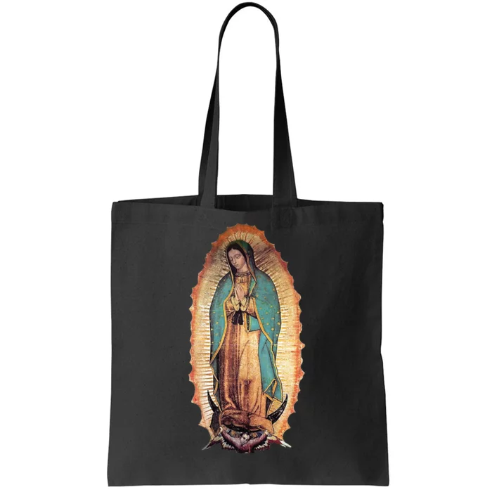 Real Our Lady Of Guadalupe Virgin Mary Catholic Tote Bag