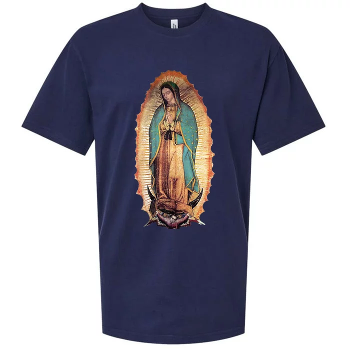 Real Our Lady Of Guadalupe Virgin Mary Catholic Sueded Cloud Jersey T-Shirt