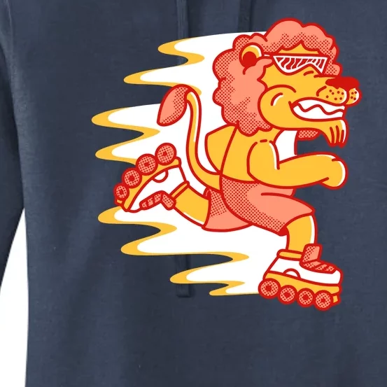 Rollerskating Lion Women's Pullover Hoodie