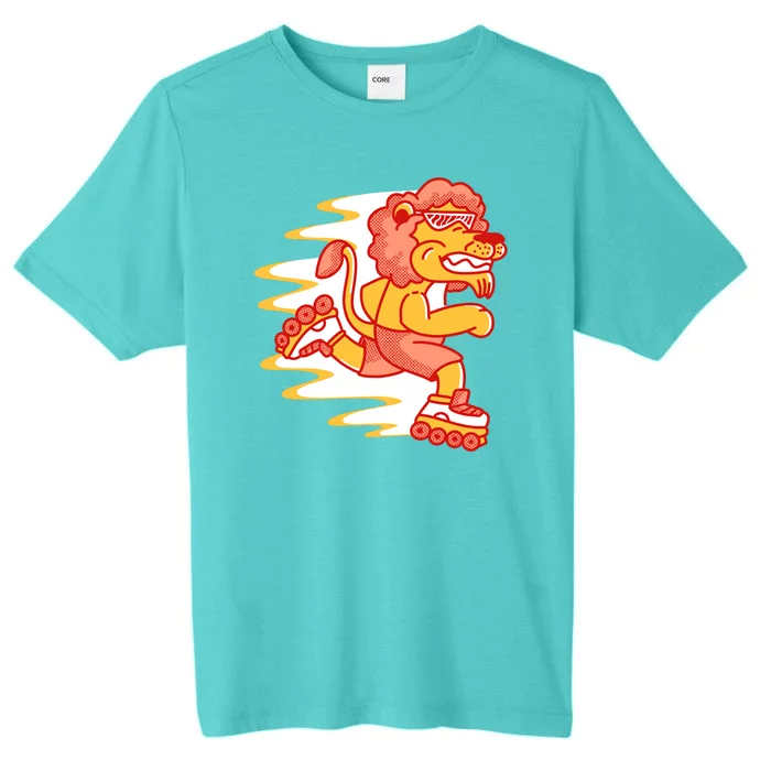 Rollerskating Lion ChromaSoft Performance T-Shirt