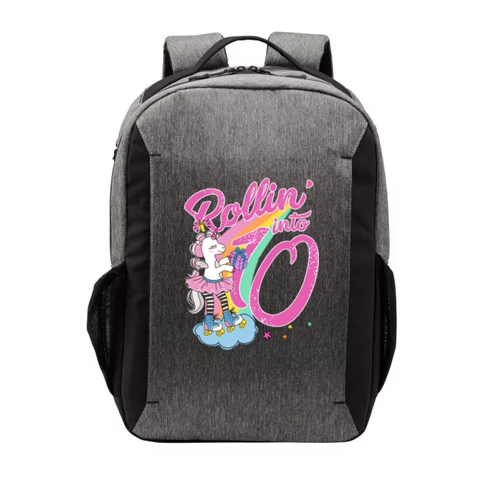 Rollin' Into 10 Skating Unicorn Birthday Vector Backpack