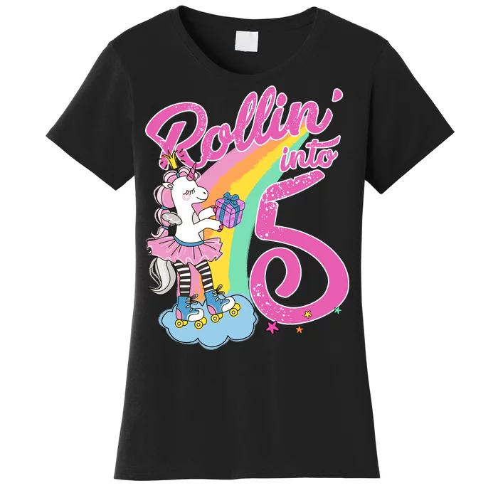 Rollin' Into 5 Skating Unicorn Women's T-Shirt