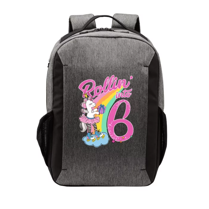 Rollin' Into 6 Skating Unicorn Vector Backpack