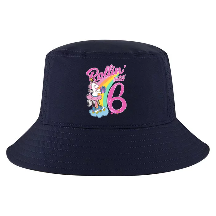 Rollin' Into 6 Skating Unicorn Cool Comfort Performance Bucket Hat