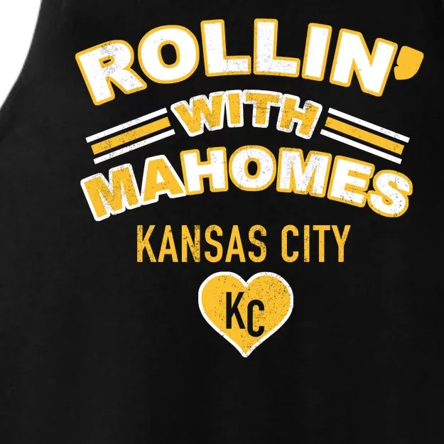 Rollin With Mahomes Kansas City Ladies Tri-Blend Wicking Tank