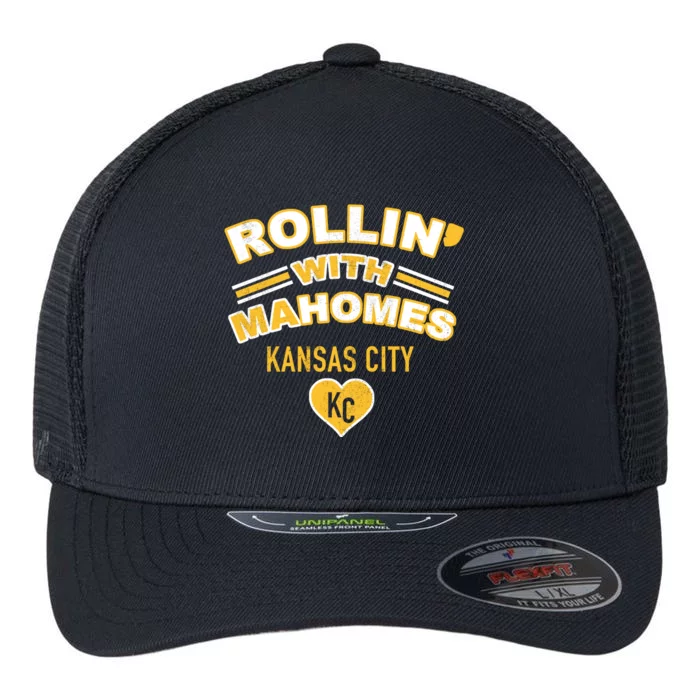 Rollin With Mahomes Kansas City Flexfit Unipanel Trucker Cap