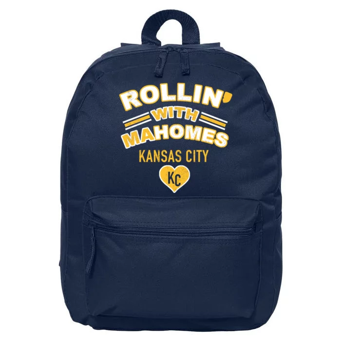 Rollin With Mahomes Kansas City 16 in Basic Backpack